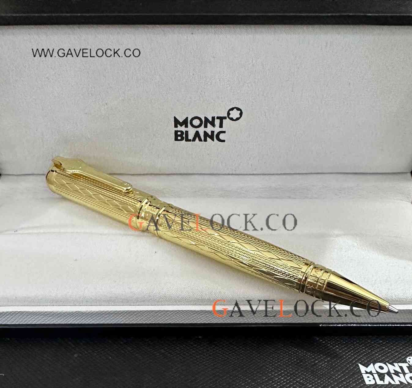 Clone Mont Blanc Special Edition Muhammad Ali Ballpoint Pen Yellow Gold